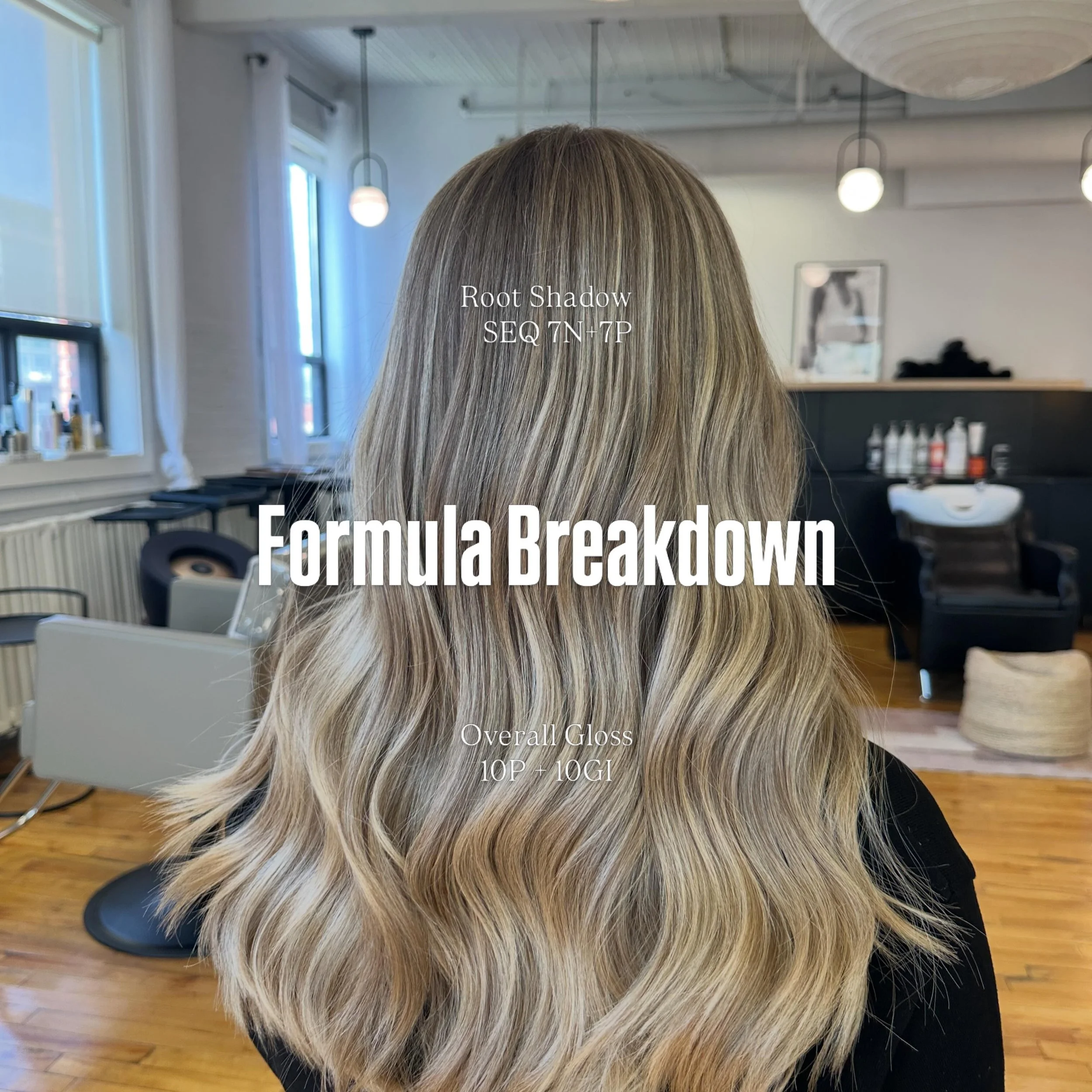 One thing about me, I love a blonde that looks soft, polished, and expensive without feeling overworked.

For this one, I used Redken Shades EQ 7N + 7P at the root to melt her natural base into the blonde, then glossed everything through with 10P + 1