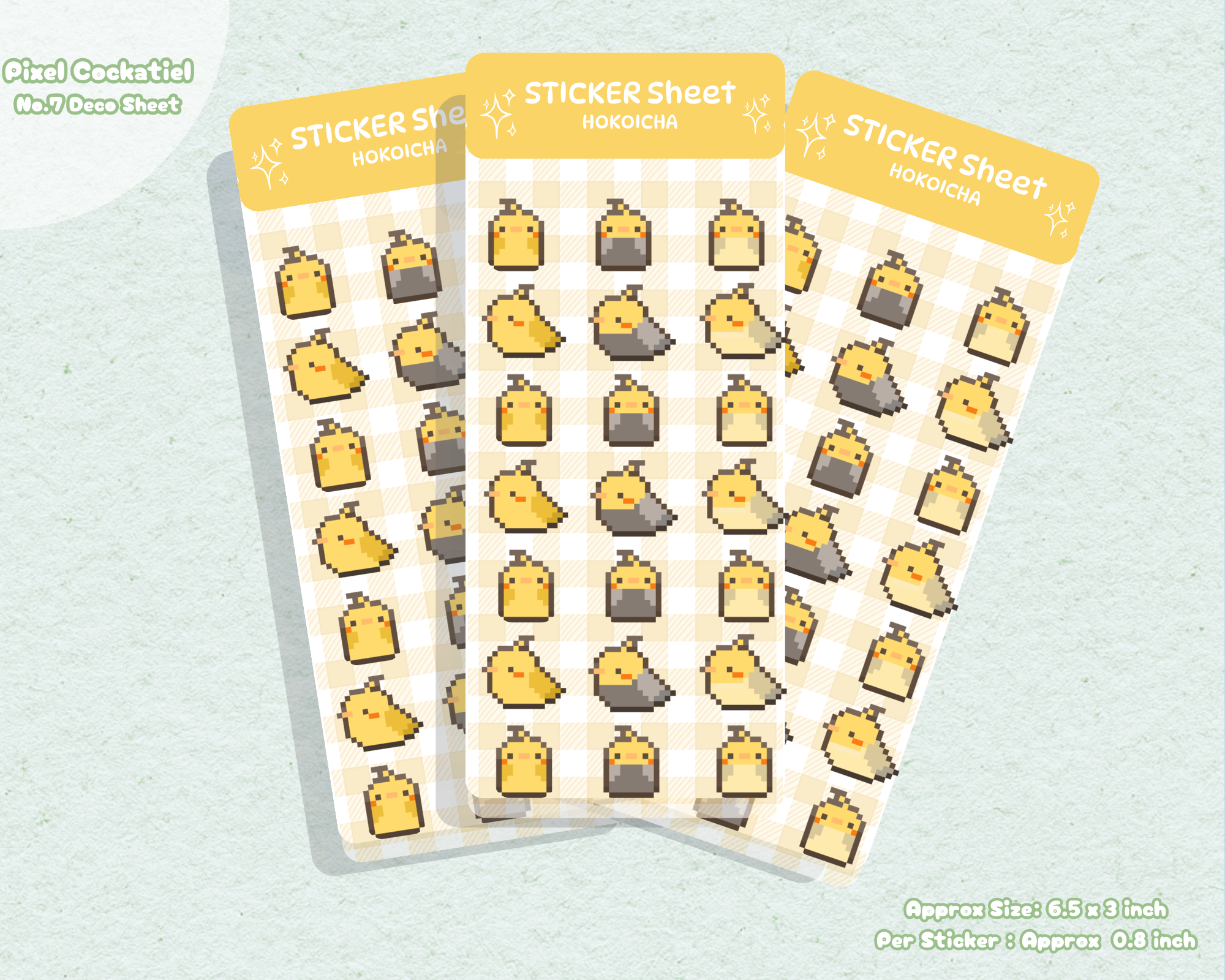 Deco Sheet || Pixel Cocketiel