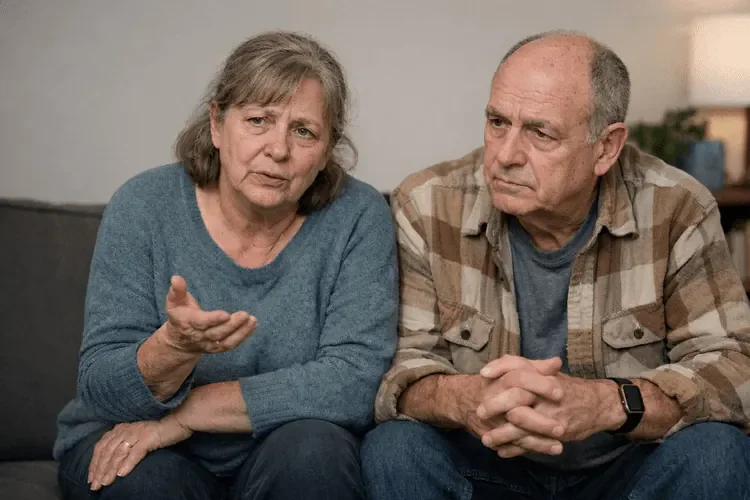Couple sitting together during a relationship coaching session