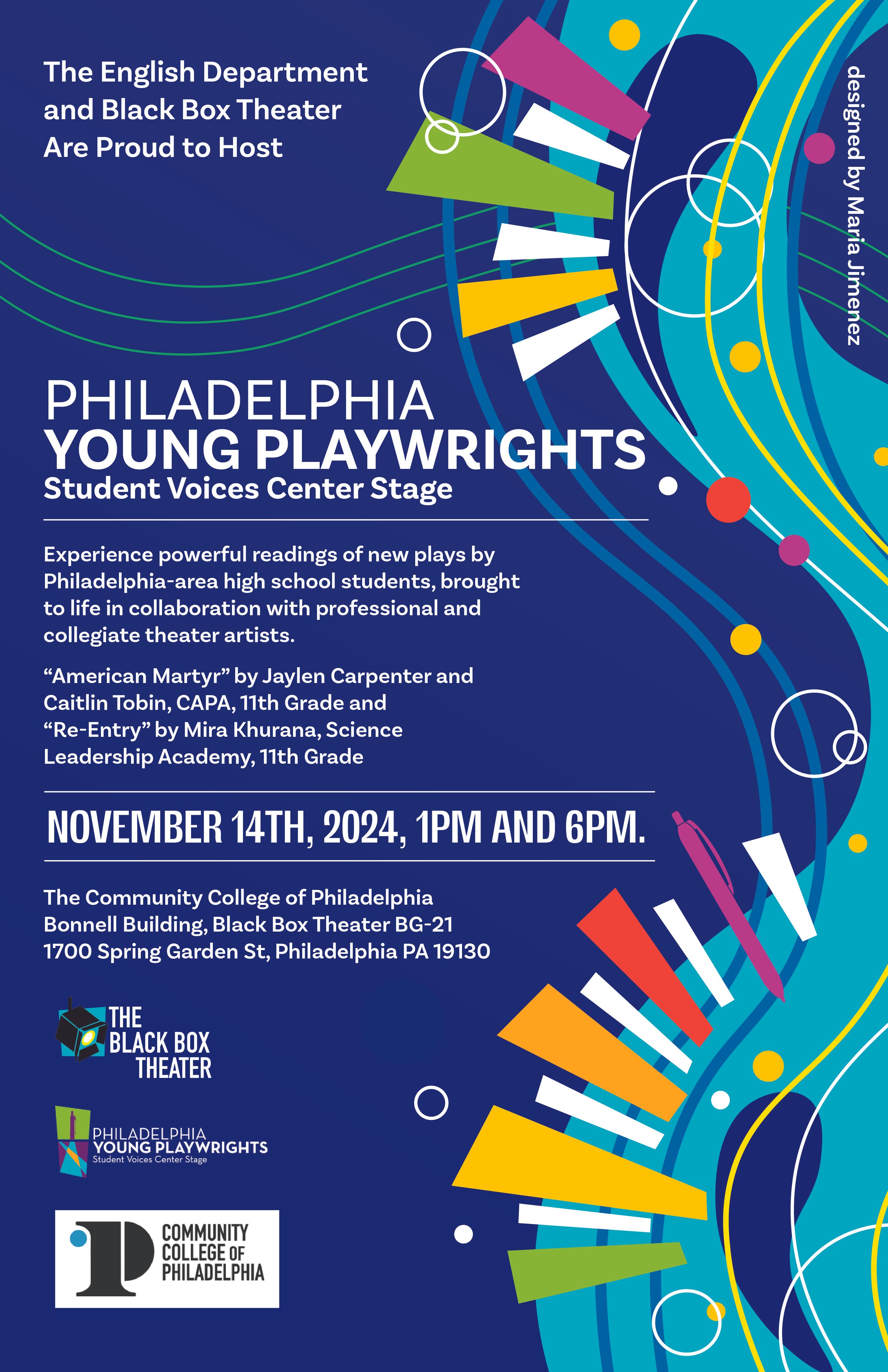 Philadelphia Young Playwrights Poster 2024