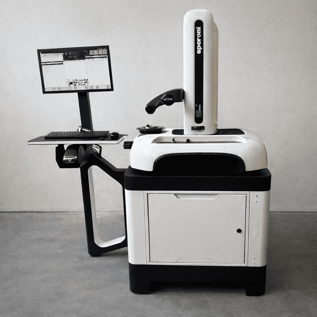 Robot chirurgico in un ambiente clinico con monitor e tastiera.