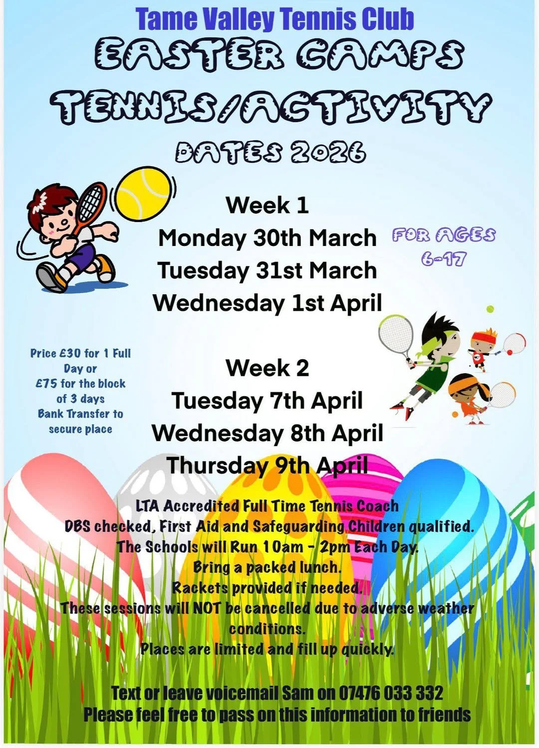 Easter Tennis Camps