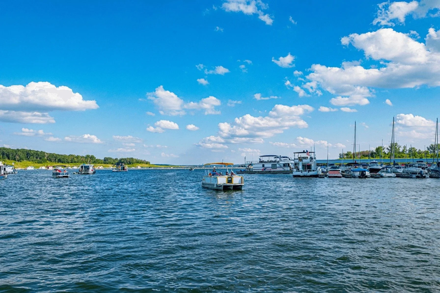 Saylorville Lake photo taken from Saylorville Marina next to The Soggy Frog Marina Bar