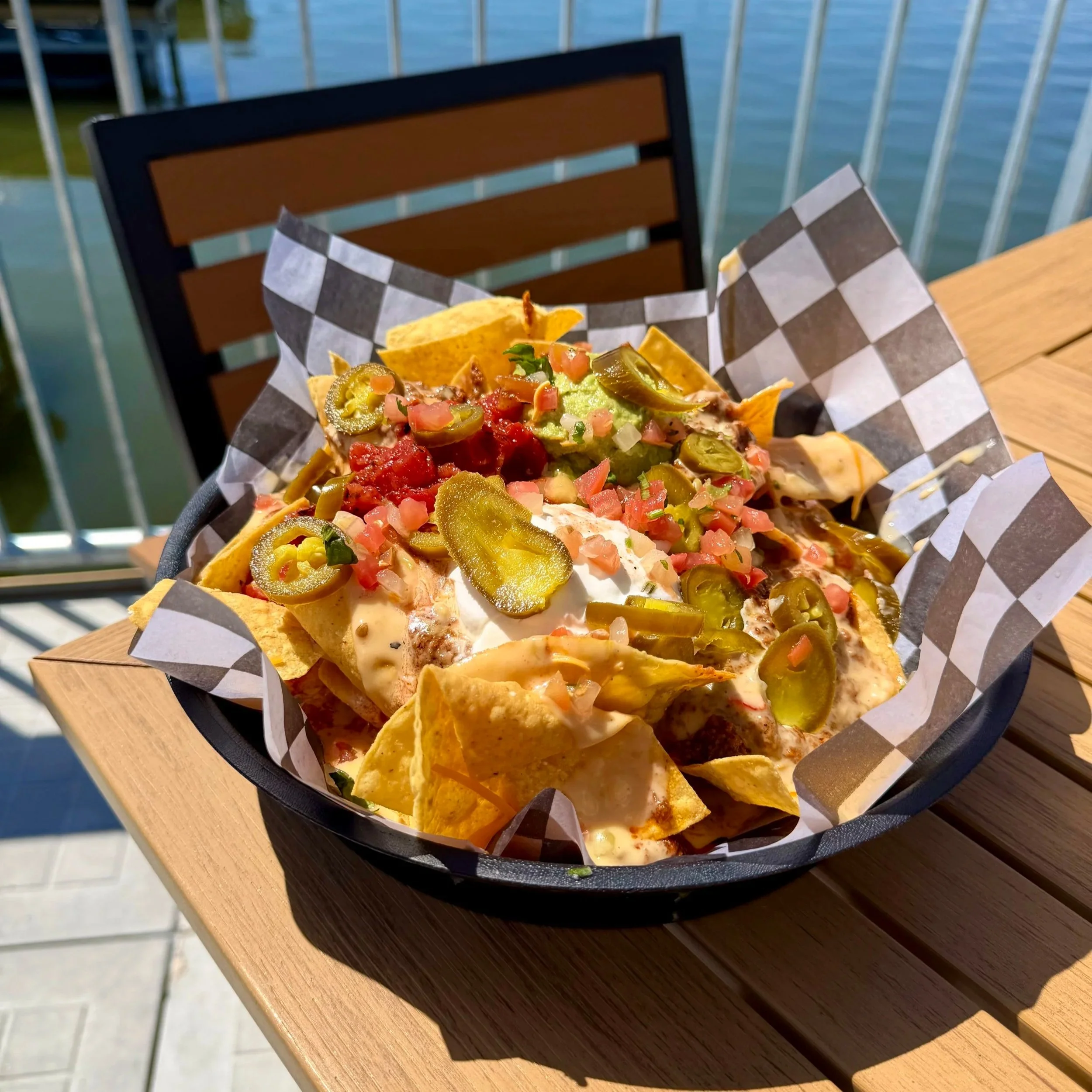 Nachos at The Soggy Frog Marina Bar