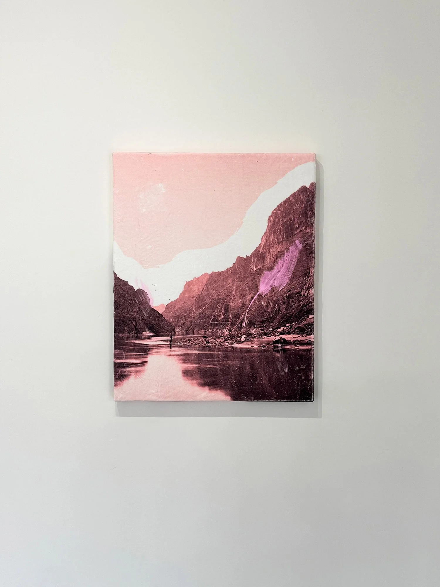 'Provisions' (Blush) Fleece Blanket, Enamel, Acrylic on Canvas - 20" x 30" 2026
