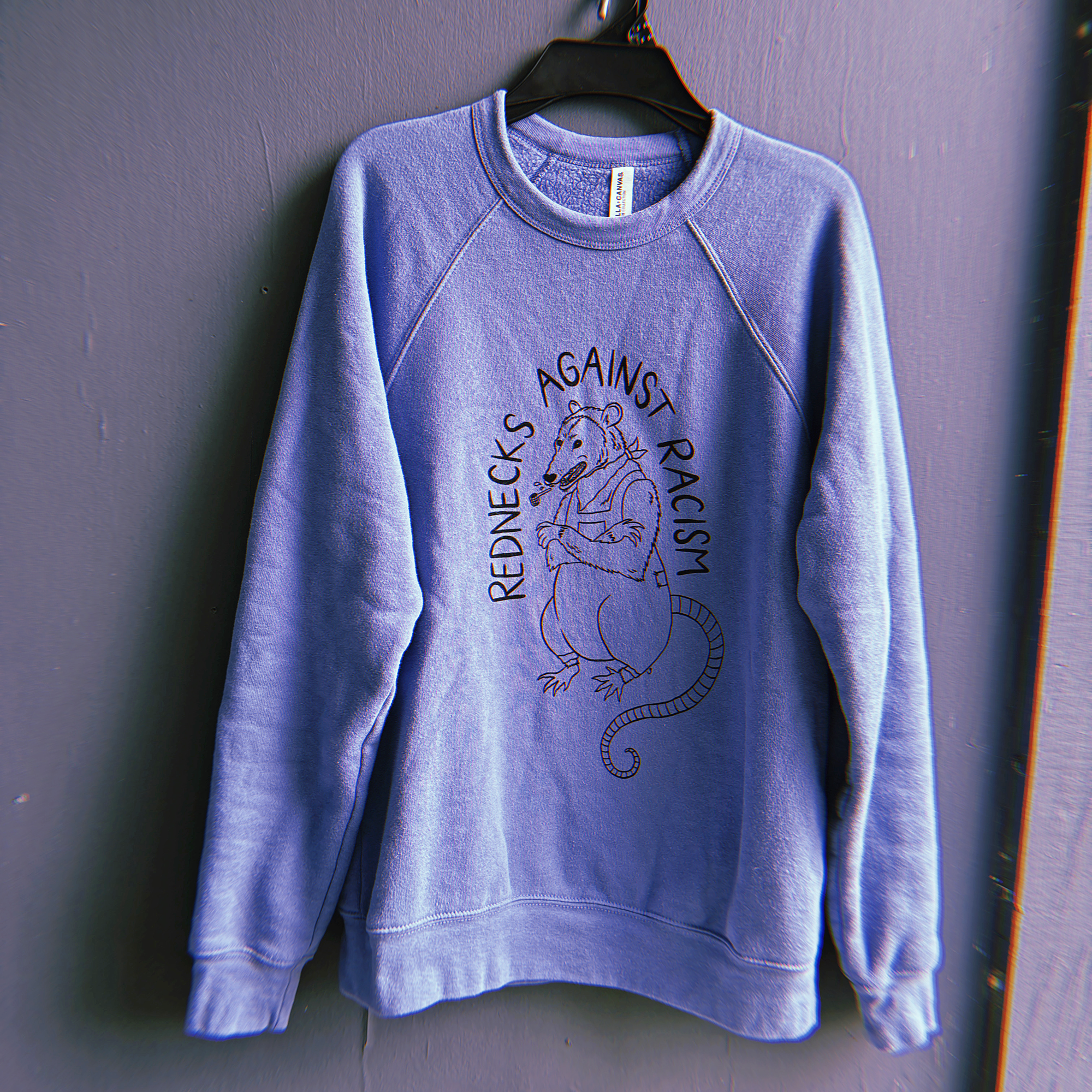 rednecks against racism sweatshirt lavender blue 5.png