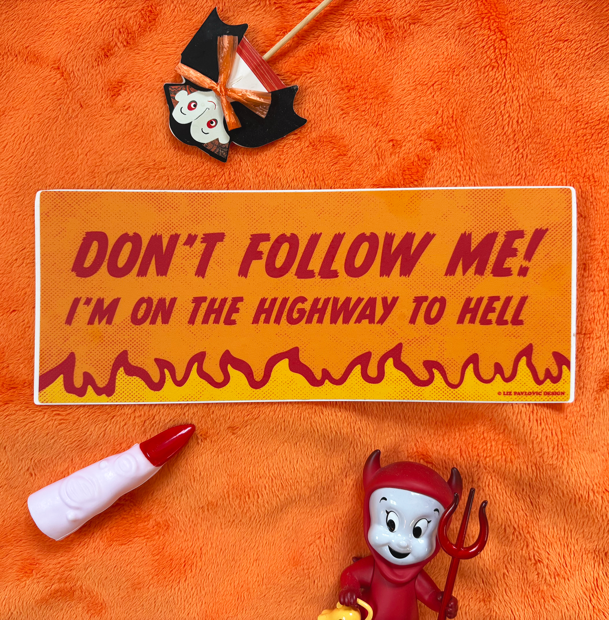 highway to hell bumper sticker.png