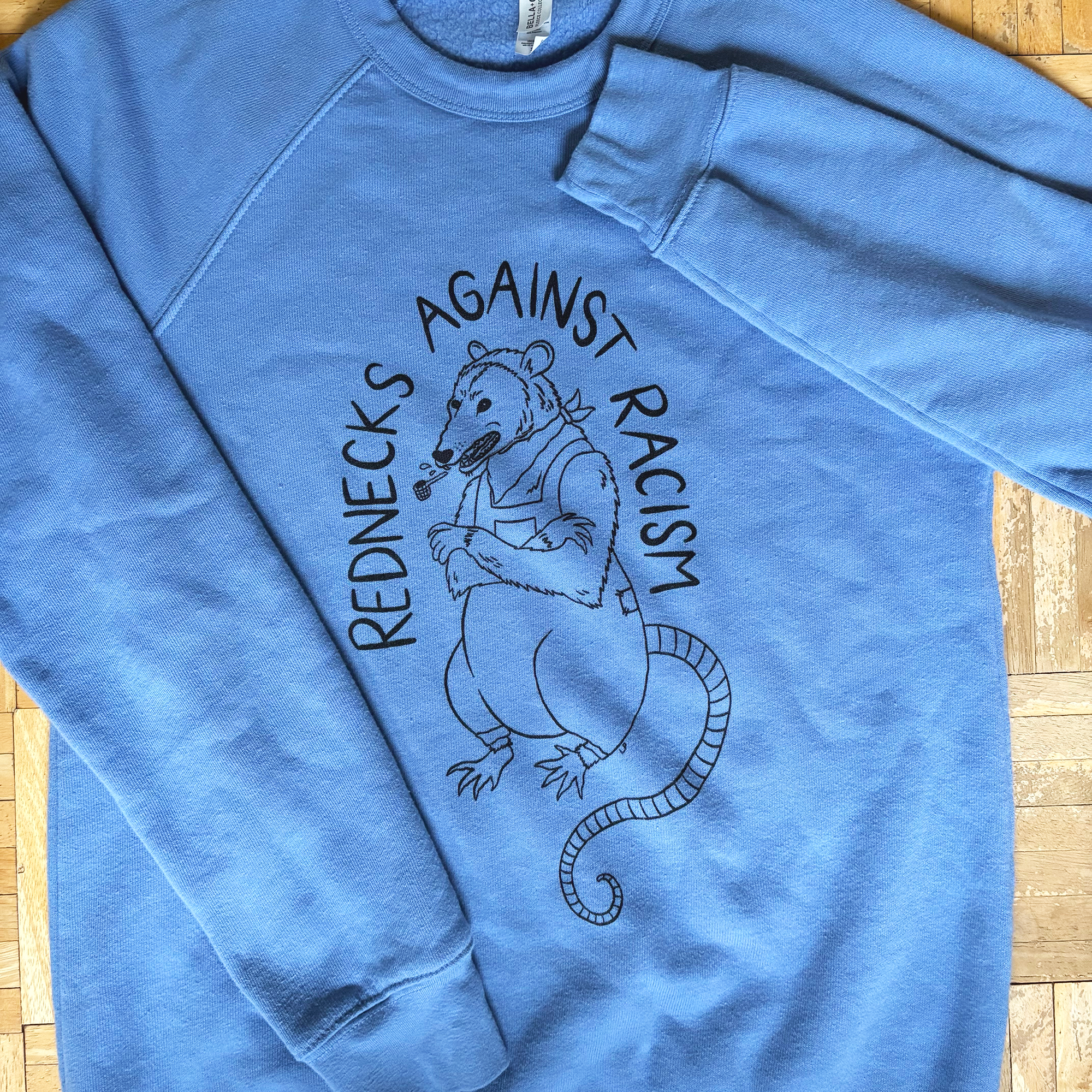 rednecks against racism sweatshirt lavender blue 6.png