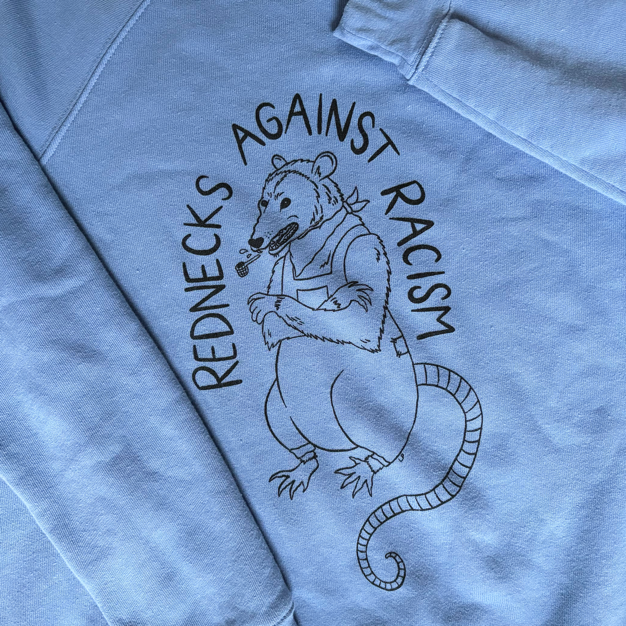 rednecks against racism sweatshirt lavender blue 3.png