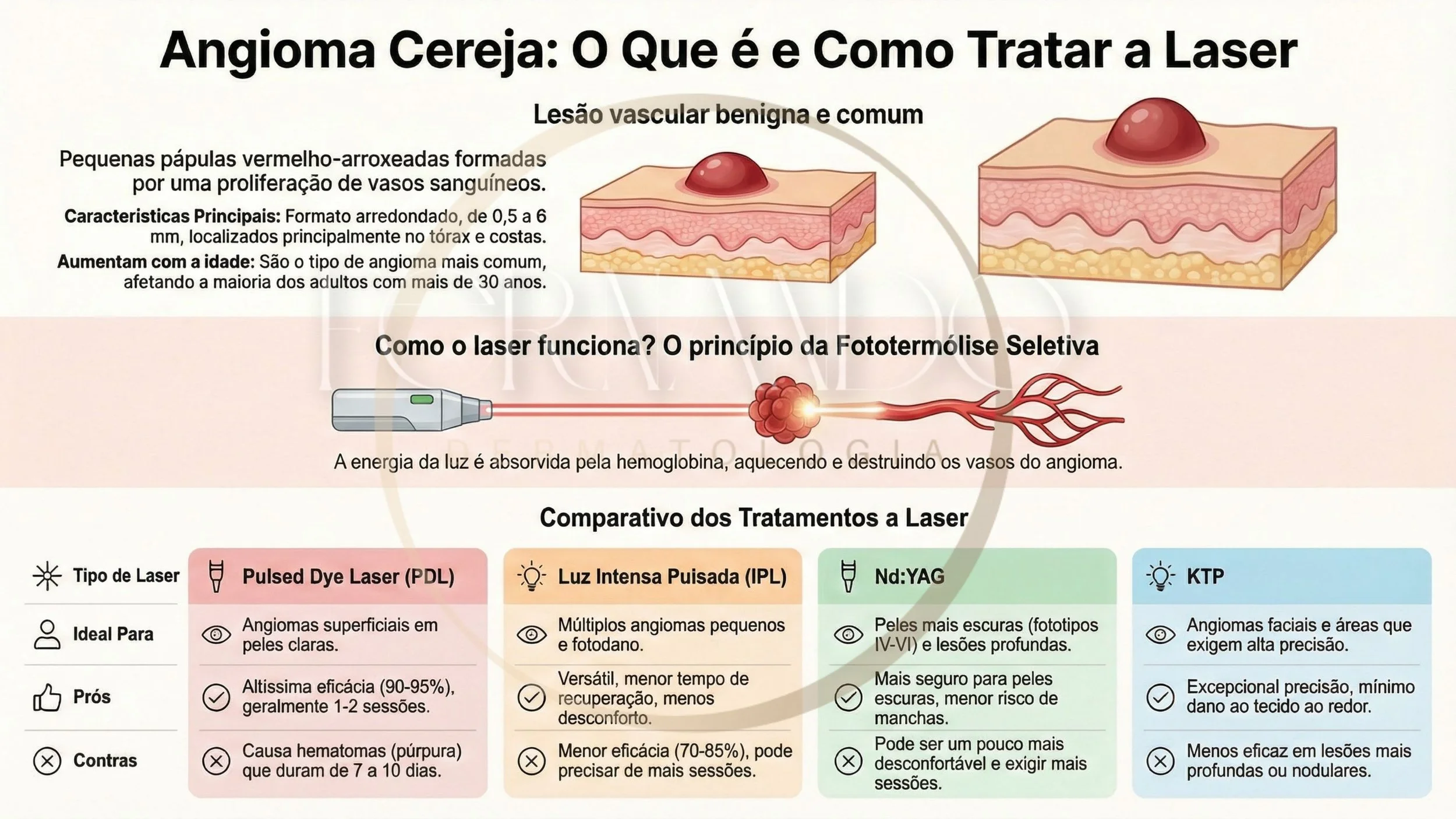Angioma cereja: O que é e Como Tratar a Laser - Dr. Fernando Henrique Canhoto Alves, dermatologista titular da Sociedade Brasileira de Dermatologia e da Sociedade Brasileira de Cirurgia Dermatológica, São Paulo-SP