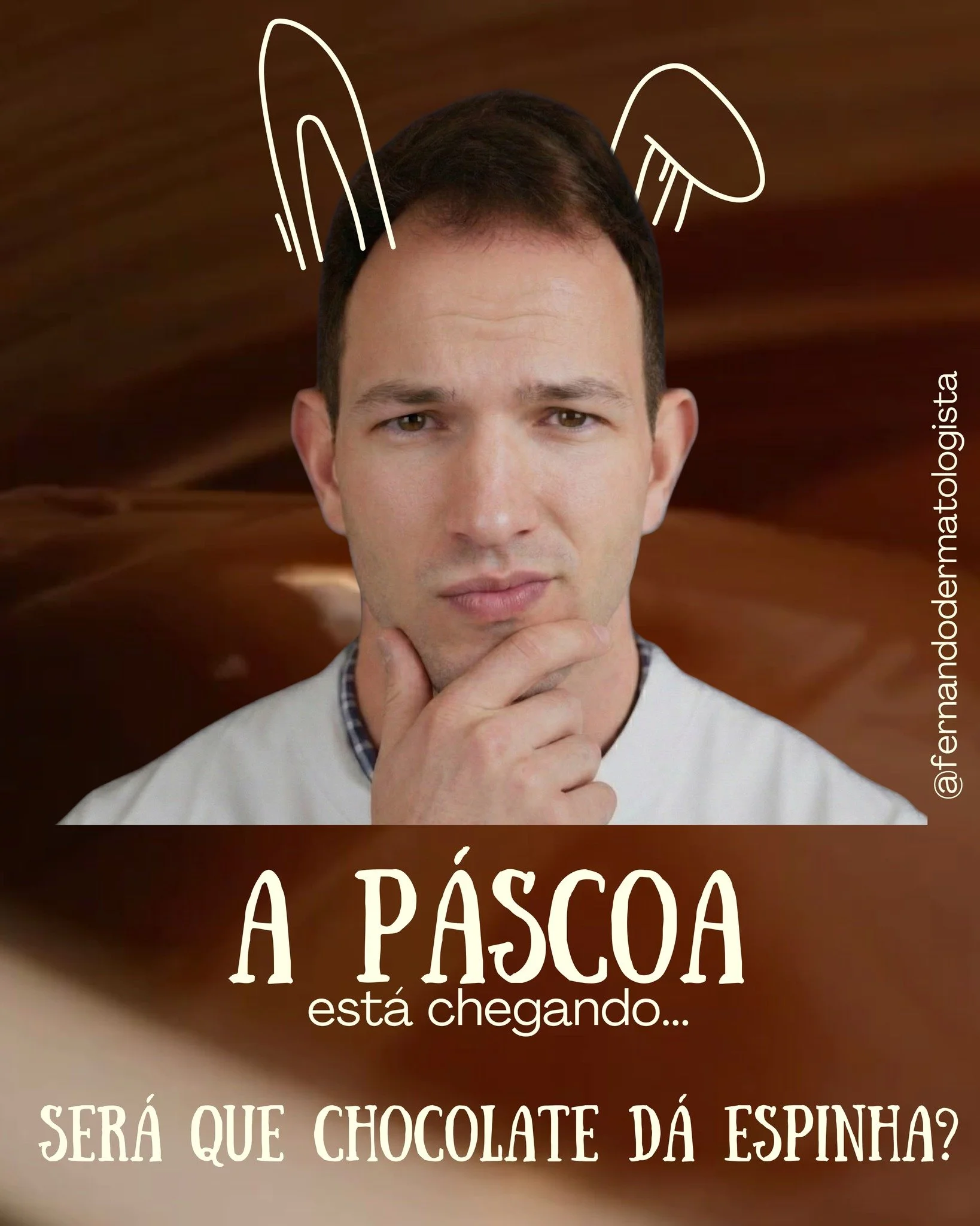 N&atilde;o. 

A manteiga e a semente torrada do cacau, que d&atilde;o o chocolate propriamente dito n&atilde;o causam espinha. Ali&aacute;s, podem at&eacute; melhorar a acne devido seus efeitos antioxidantes. 

A acne vulgar, ou espinha, &eacute; cau