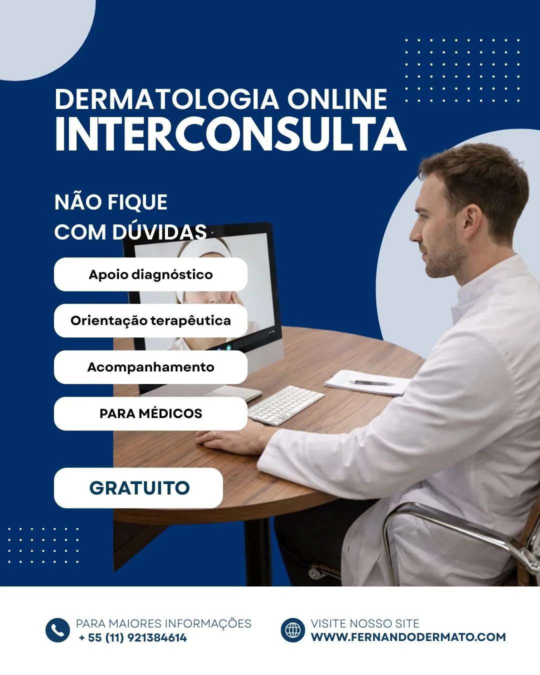 🩺 Colega M&eacute;dico, precisa de uma segunda opini&atilde;o dermatol&oacute;gica agora?

Sabemos que a rotina em prontos-socorros, UBSs ou consult&oacute;rios particulares traz desafios diagn&oacute;sticos complexos. Nem sempre a conduta dermatol&