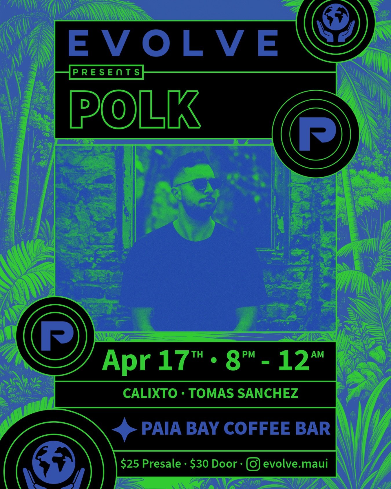 EVOLVE welcomes POLK (Circle Project) bringing his distinctive style to Maui for a night of house + techno with Calixto on direct support and Tomas Sanchez opening

Grab your tickets now before they sell out!

Come EVOLVE 🪩🌺

📅Apr 17th 8PM-12AM
📍