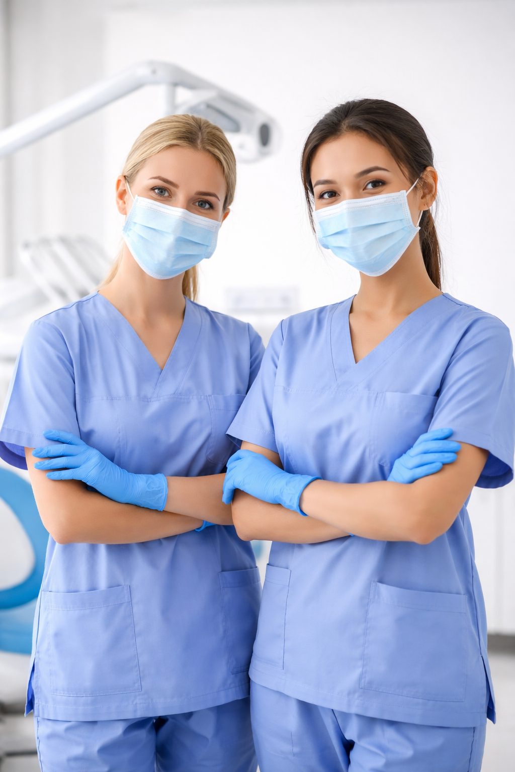 Experienced locum dental nurses working together in a Hertfordshire dental practice