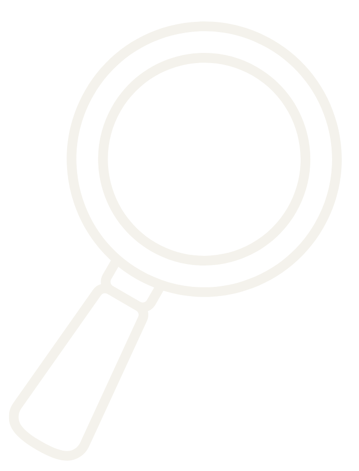 Magnifying glass icon on a black background