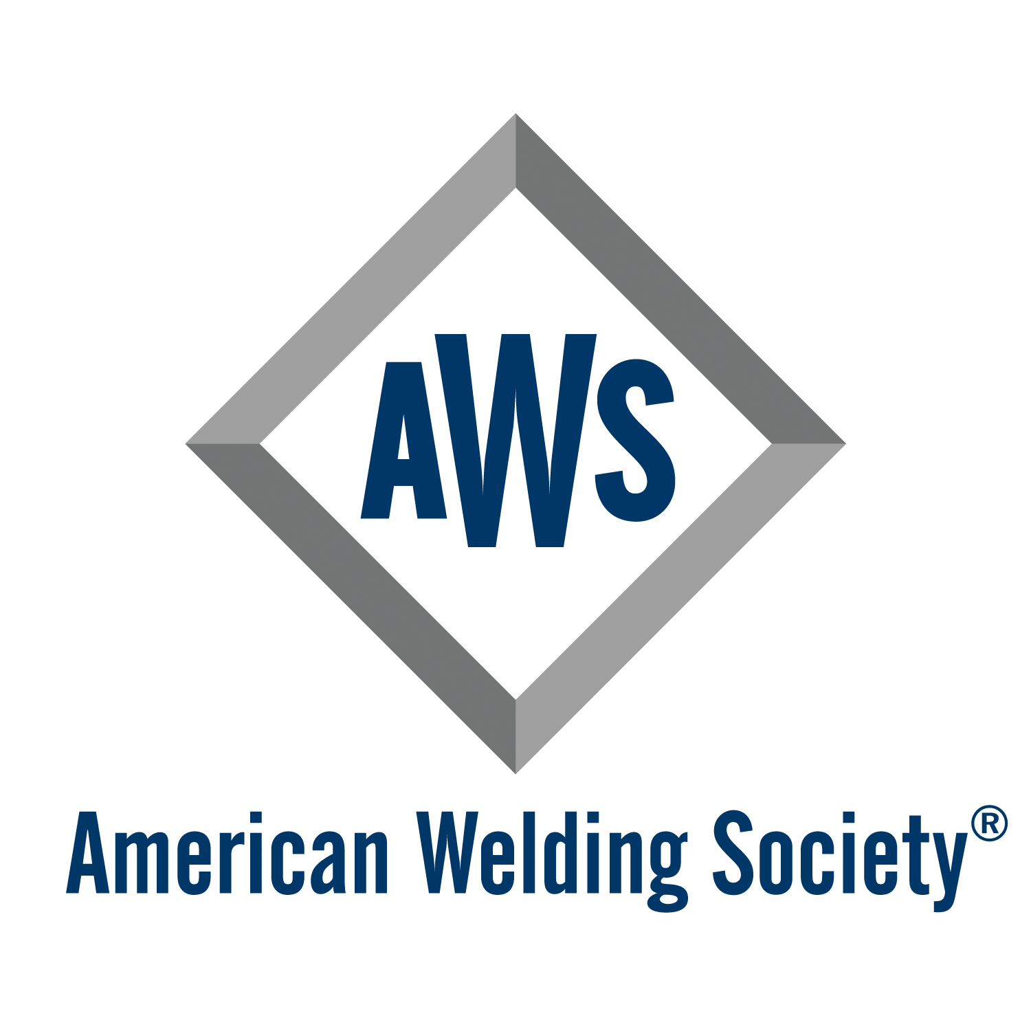Logo of the American Welding Society (AWS) with a stylized diamond shape and the text 'AWS' inside, and 'American Welding Society' written below.