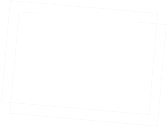 Empty black picture frame with white borders tilted on a white background.