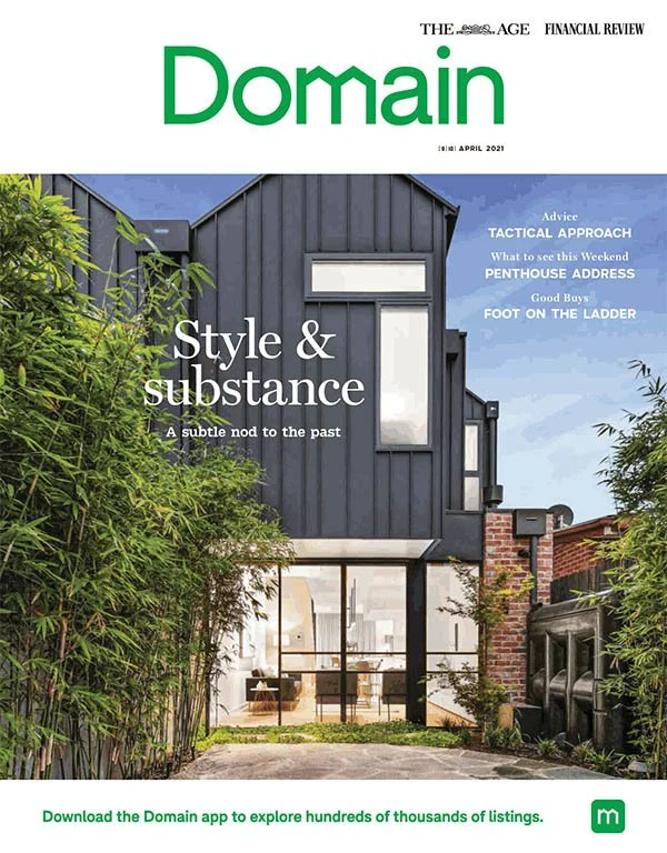 Cover of Hansen Living on The Age Financial Review's Domain magazine, April 2021 issue.