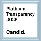 A sign with the text 'Platinum Transparency 2025 Candid.'