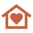 An icon of a house with a graduation cap inside it.