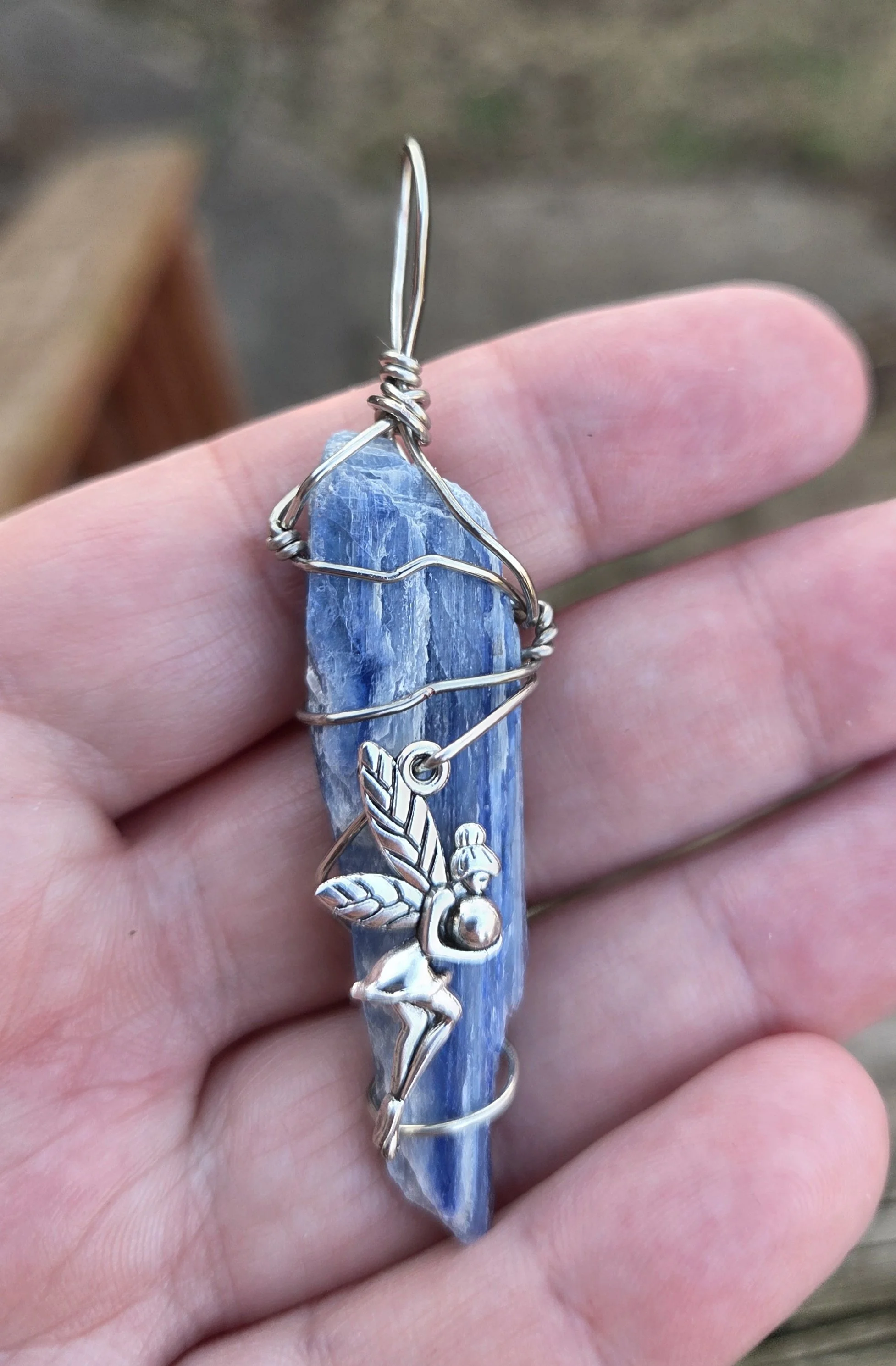 Blue Kyanite Fairy Pendant