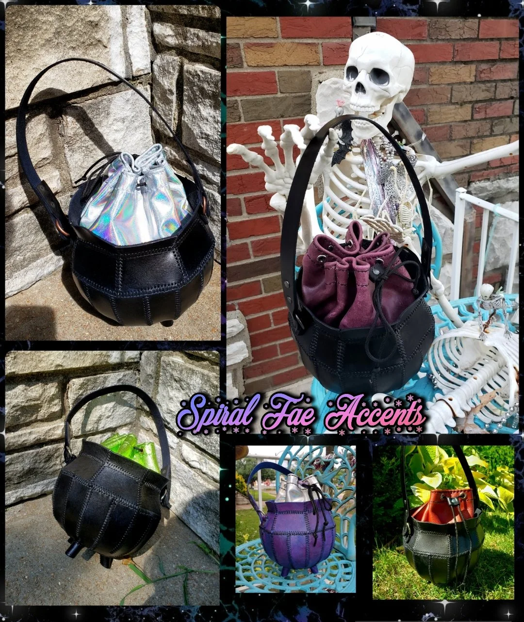 Custom Leather Cauldron Bags