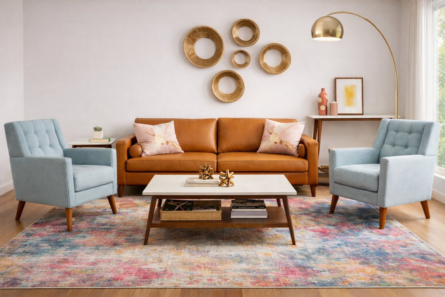 Mid-Century Modern Living Room Under $3000