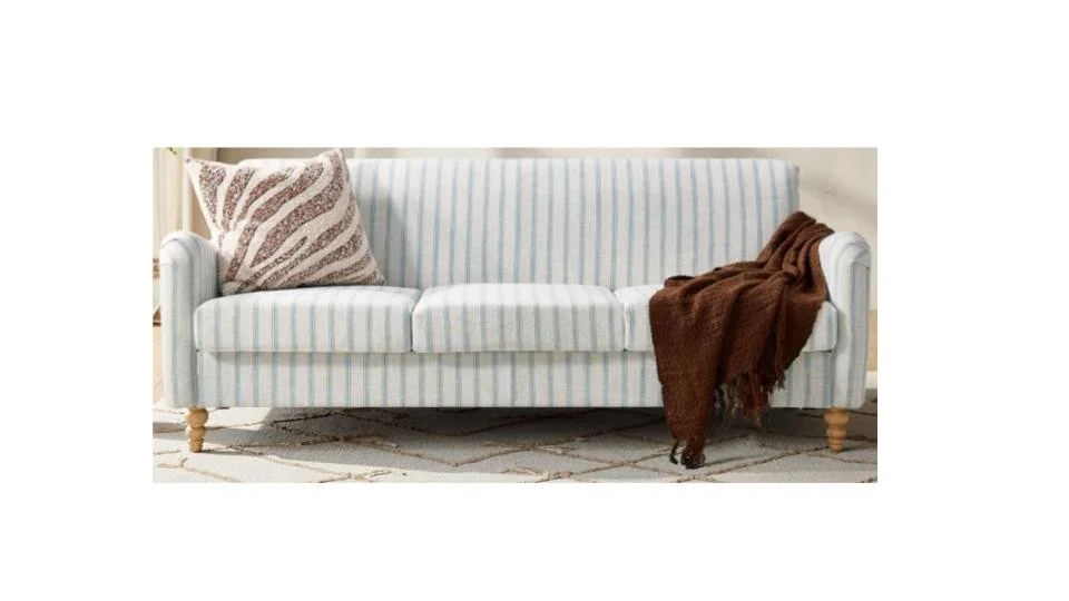 Striped Blue Couch