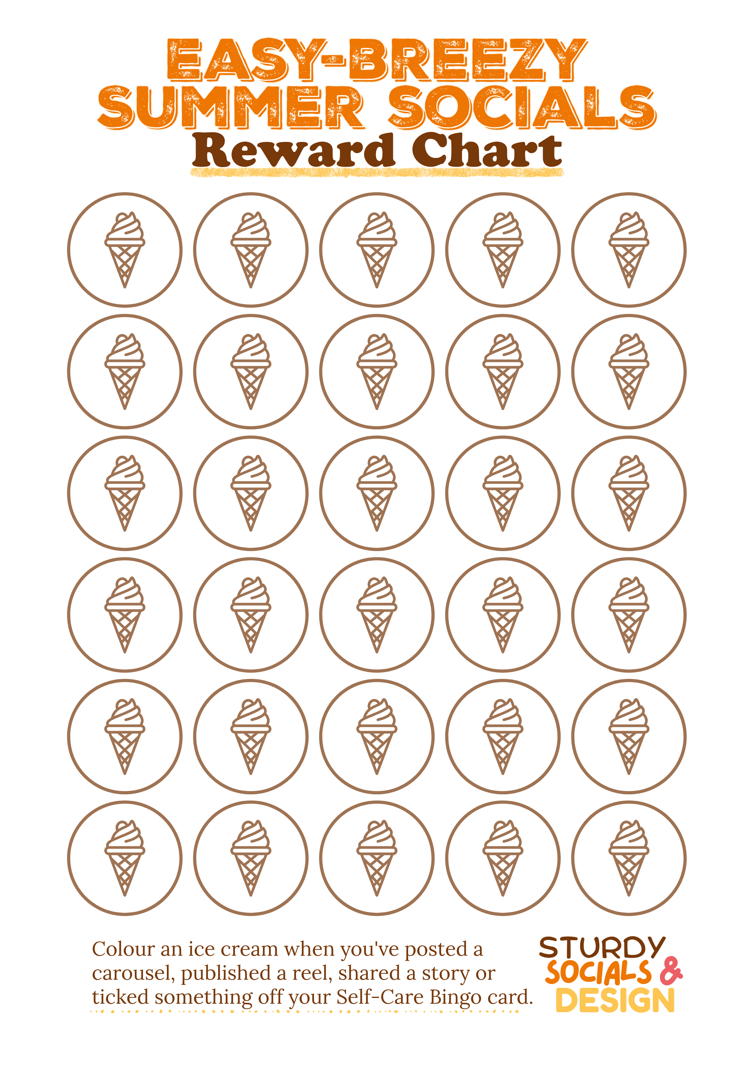 Easy-Breezy Summer Socials Reward Chart