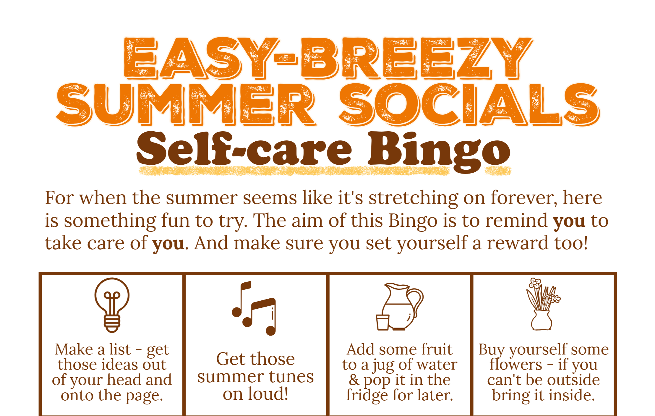 Easy-Breezy Summer Socials Self-Care Bingo (cropped for socials).png