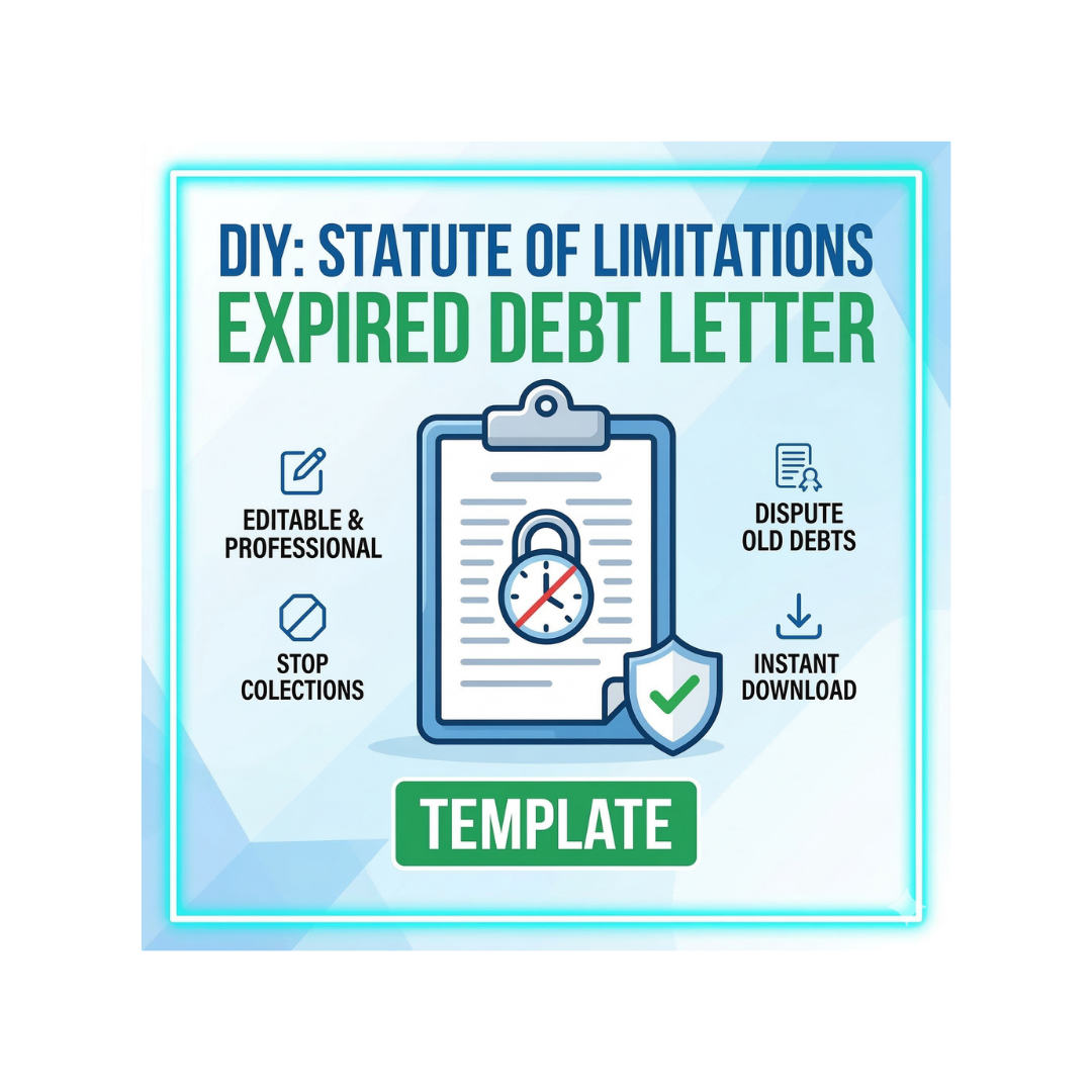 DIY Statute of Limitations Expired Debt Letter Template
