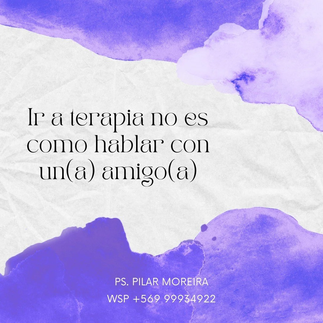 Si bien la amistad es un refugio necesario e irreemplazable en nuestra vida, la terapia es algo distinto, pues su funci&oacute;n no es s&oacute;lo fomentar el desahogo o entregar consejos, sino generar un trabajo en el cual el paciente va descubriend