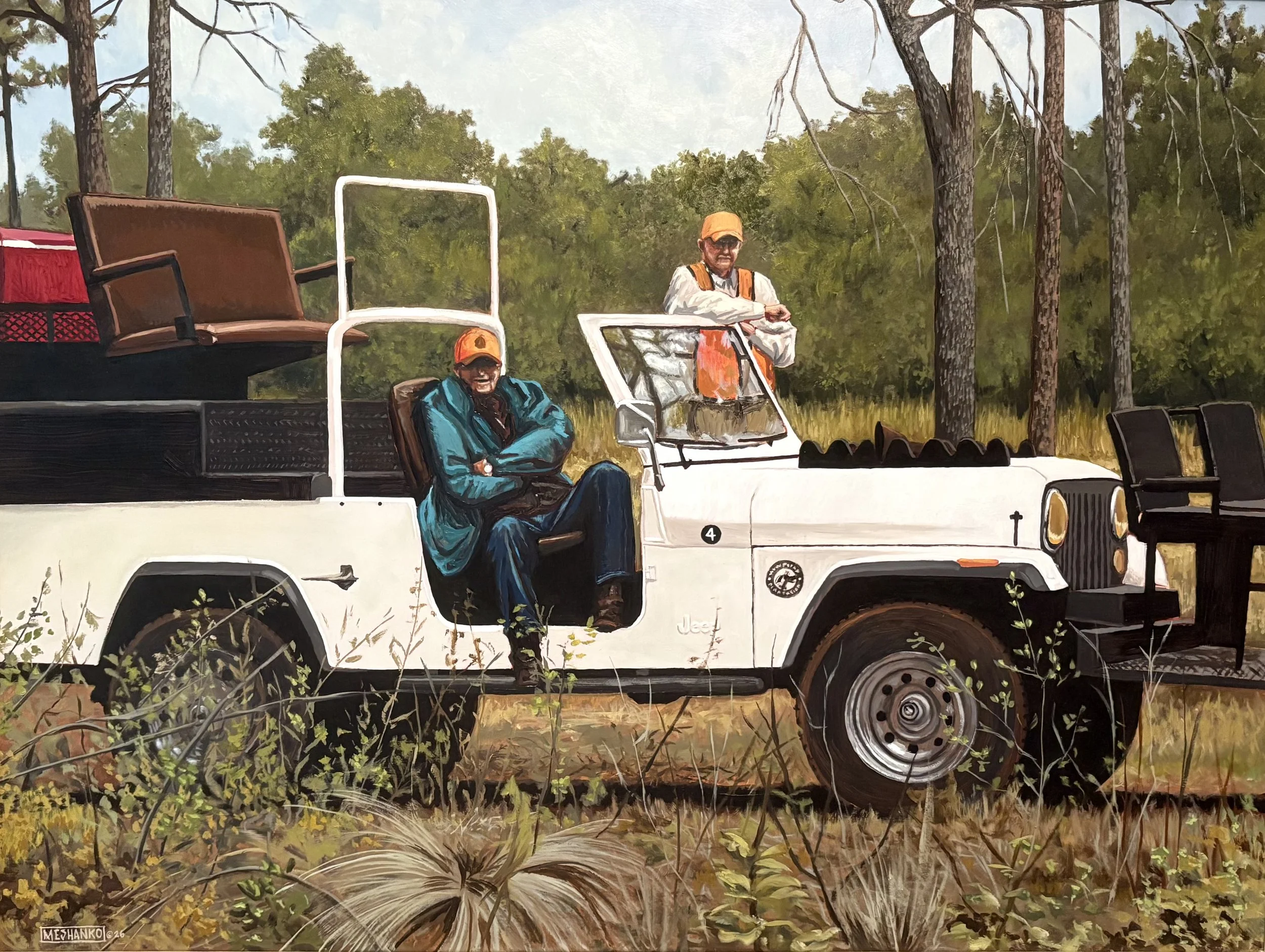 Fathers Take Us Hunting
-30x40 oil on ACM