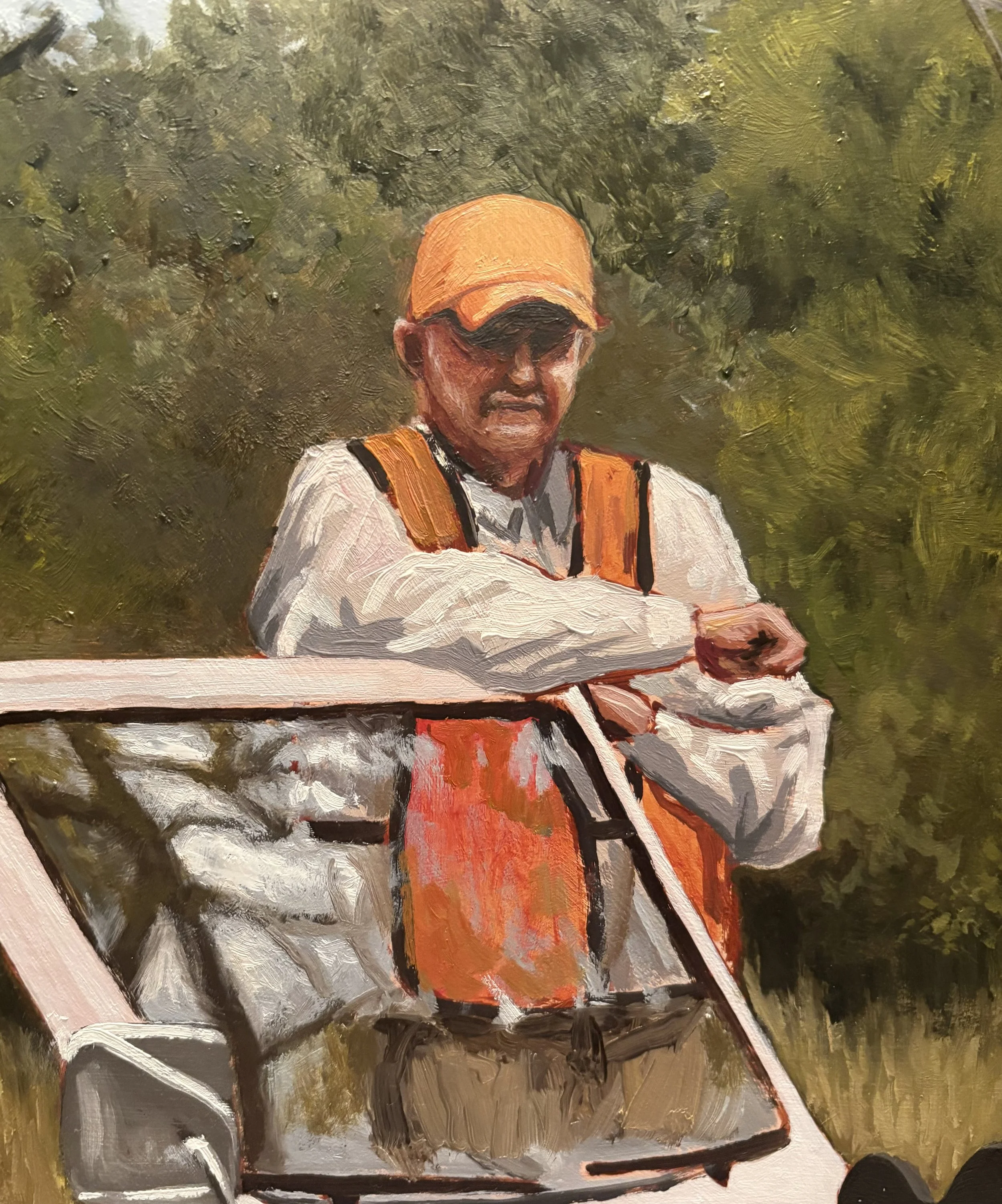 Fathers Take Us Hunting
-30x40 oil on ACM