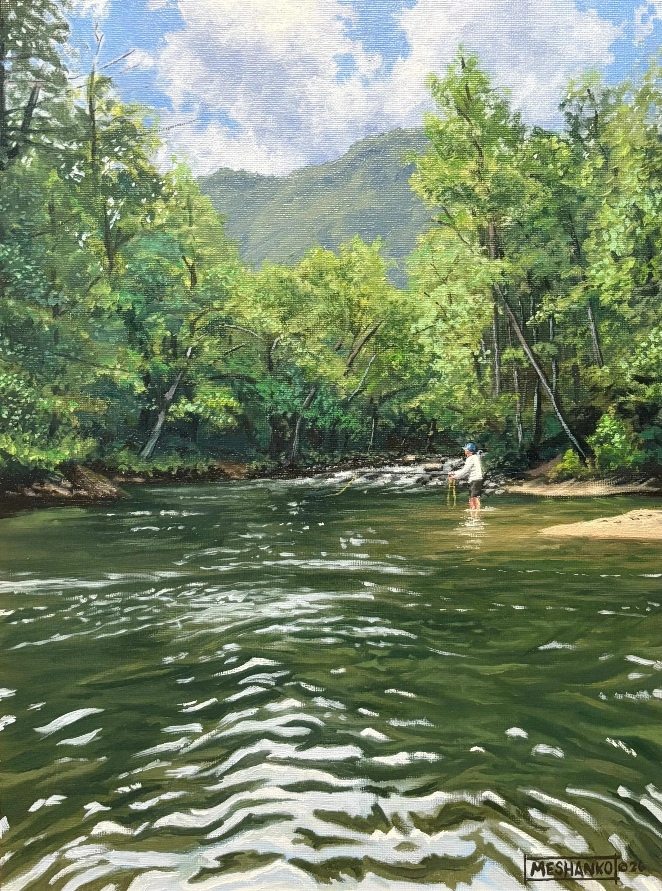 Bill Fishing
-12x16 oil on canvas