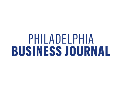 Logo of Philadelphia Business Journal with blue text on white background.