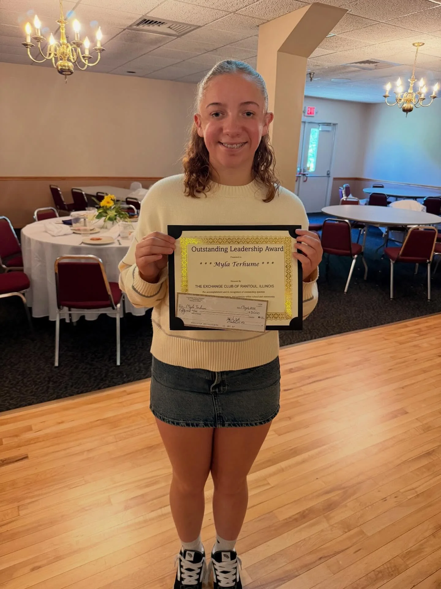 Getting it done on the court and off the court.

Huge shoutout to Myla for receiving the Outstanding Excellence Award through the Exchange Club. Proud of the work she&rsquo;s putting in as an athlete, student, and person every day.

The goal has alwa