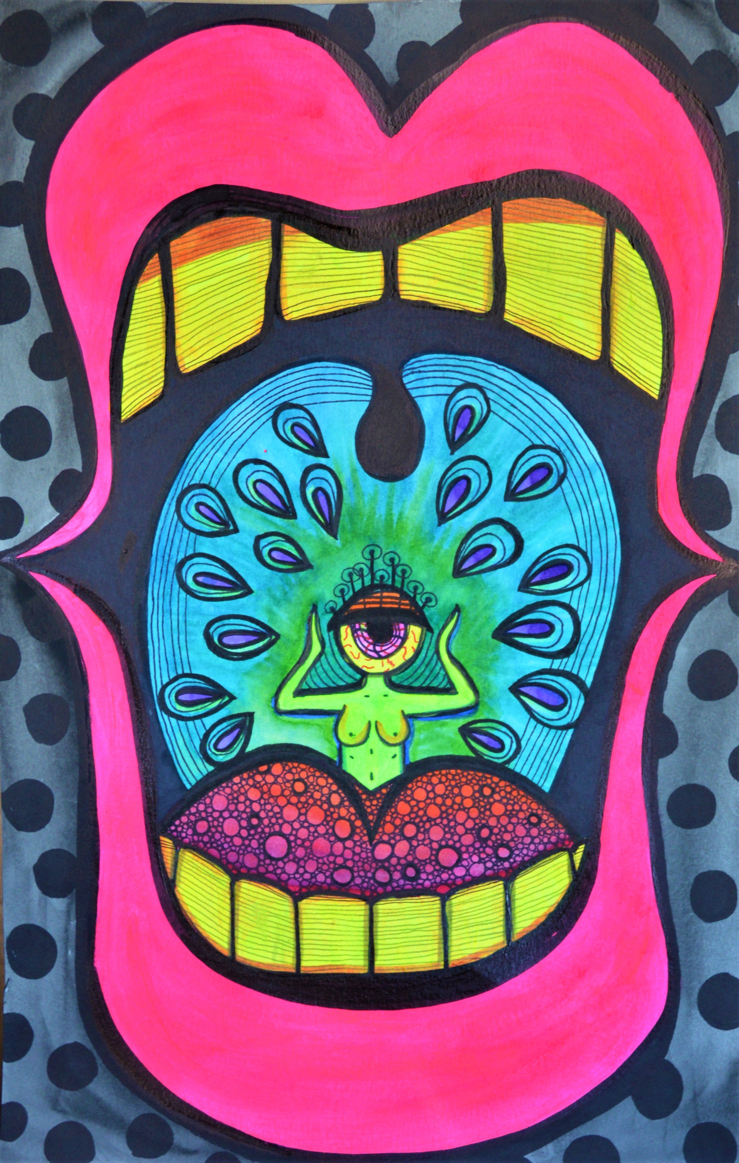 Big Mouth | OG FOR SALE | watercolor & ink on paper