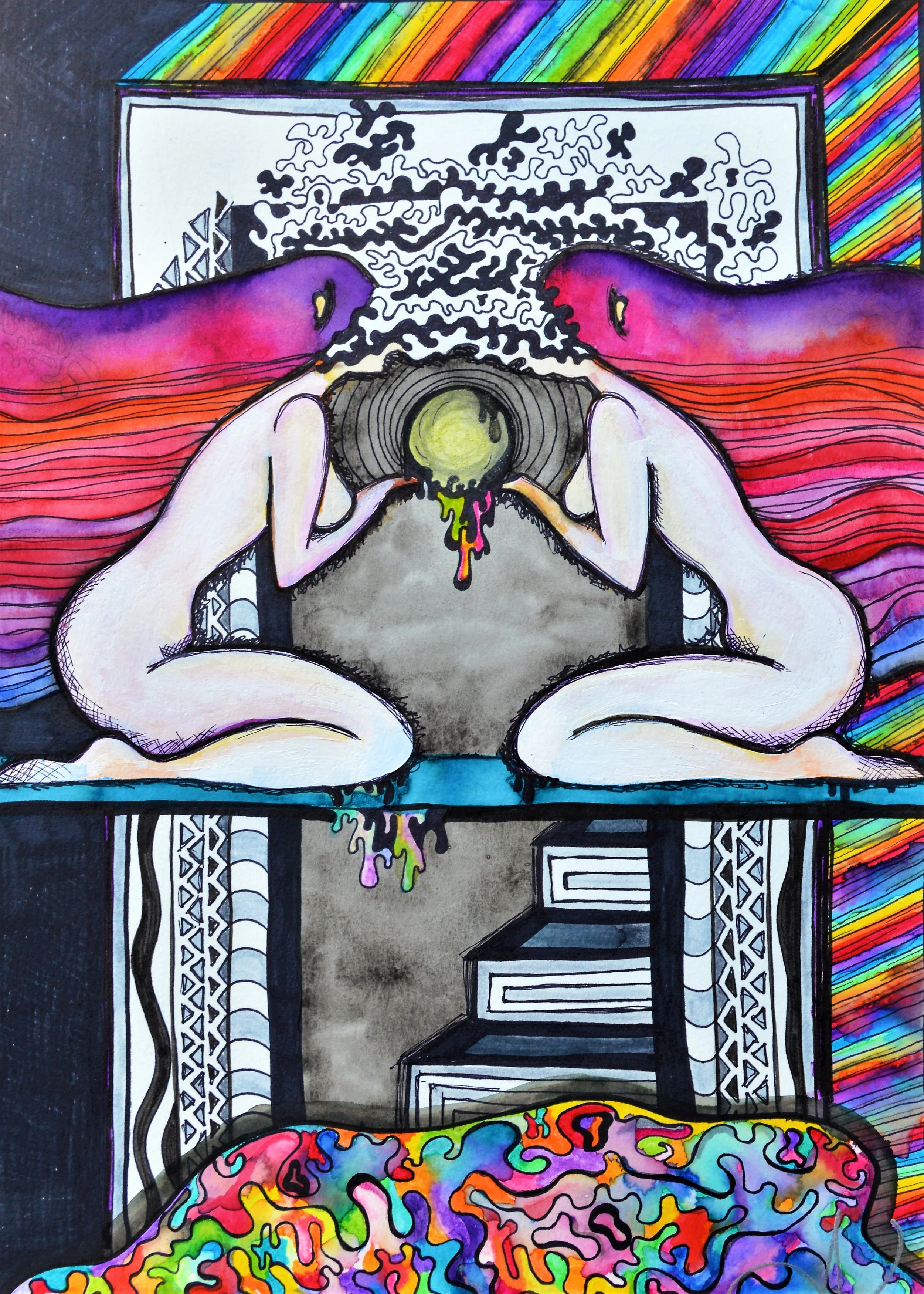 Goddess | OG FOR SALE | watercolor & ink on paper