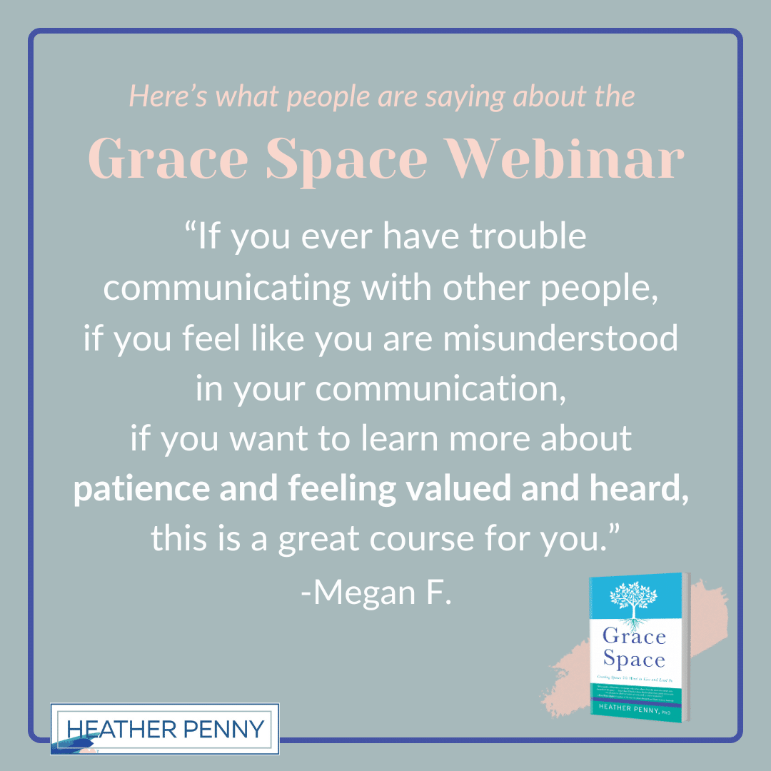 Megan F. on the Grace Space Webinar