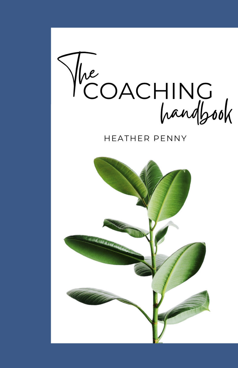 Book cover titled 'The Coaching Handbook' by Heather Penny