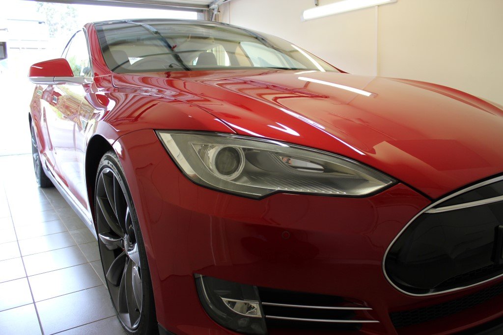 2014 Tesla Model S P85+ Multicoat Red