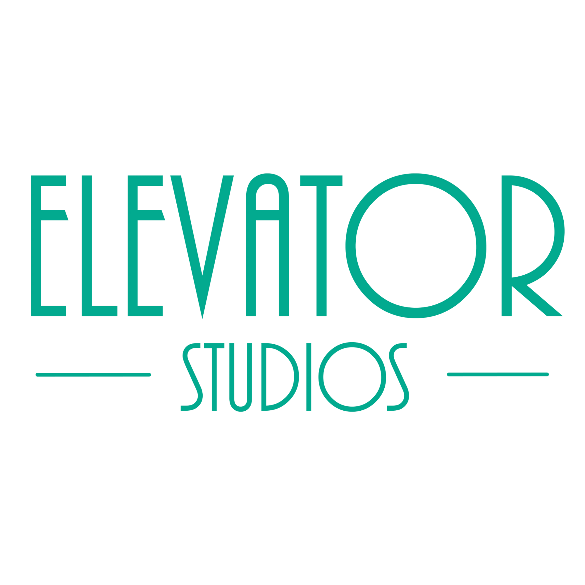 Elevator Studios logo with teal text on a black background.