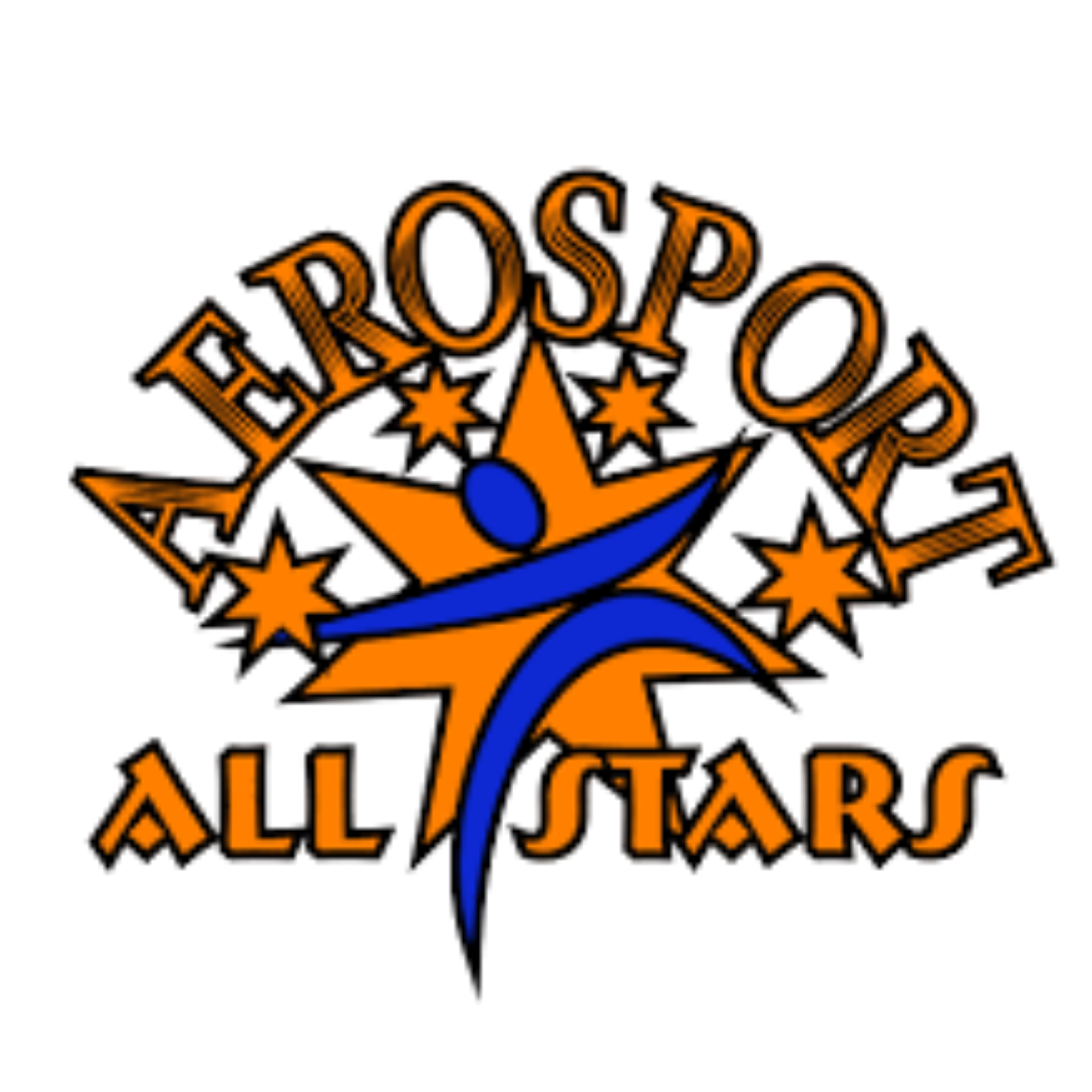 All Stars logo with an orange star, a stylized human figure in blue, and the words 'Aerospore All Stars' in orange and black.