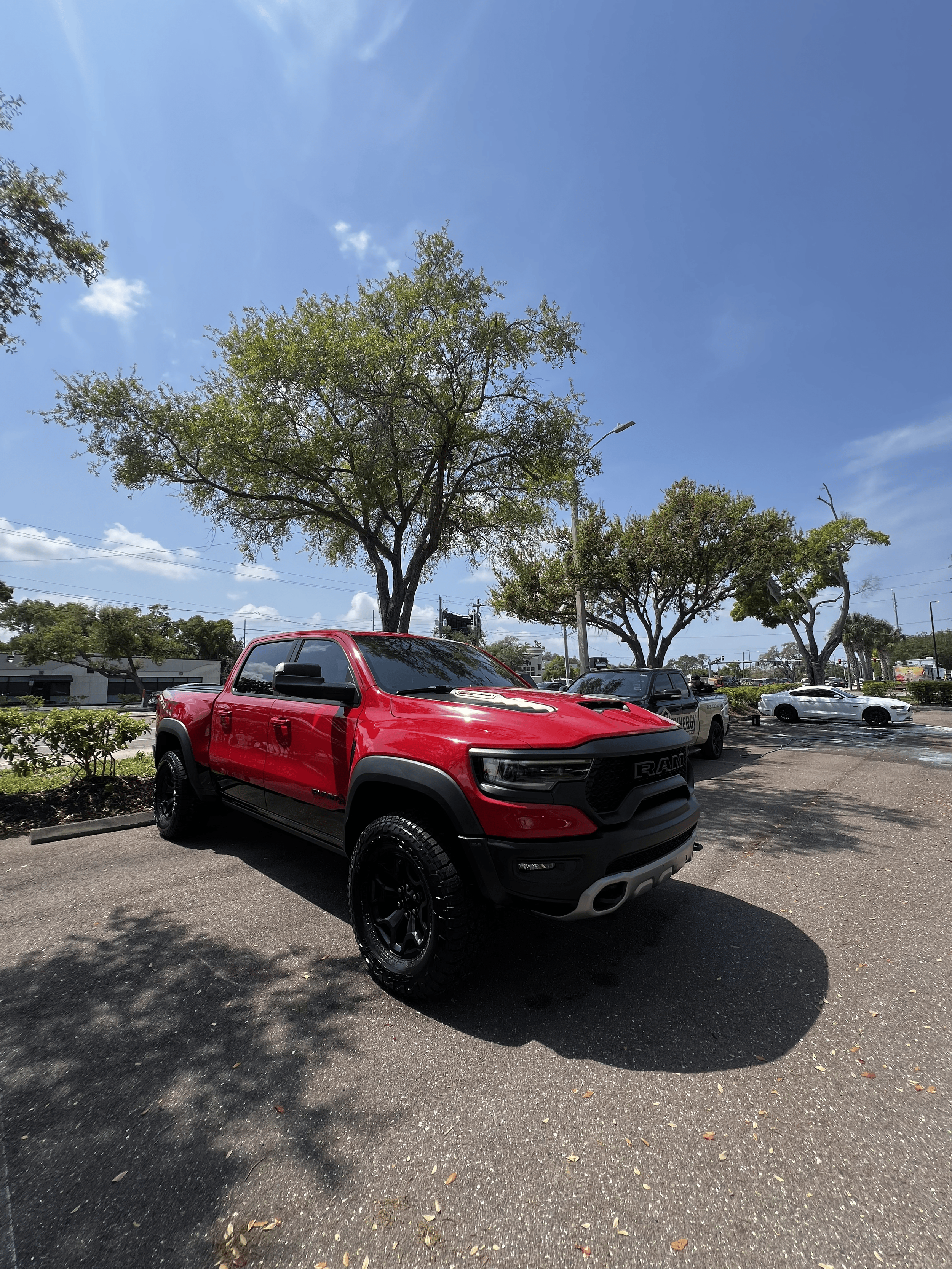 Mobile auto detailing on RAM 1500 TRX in Tampa Florida