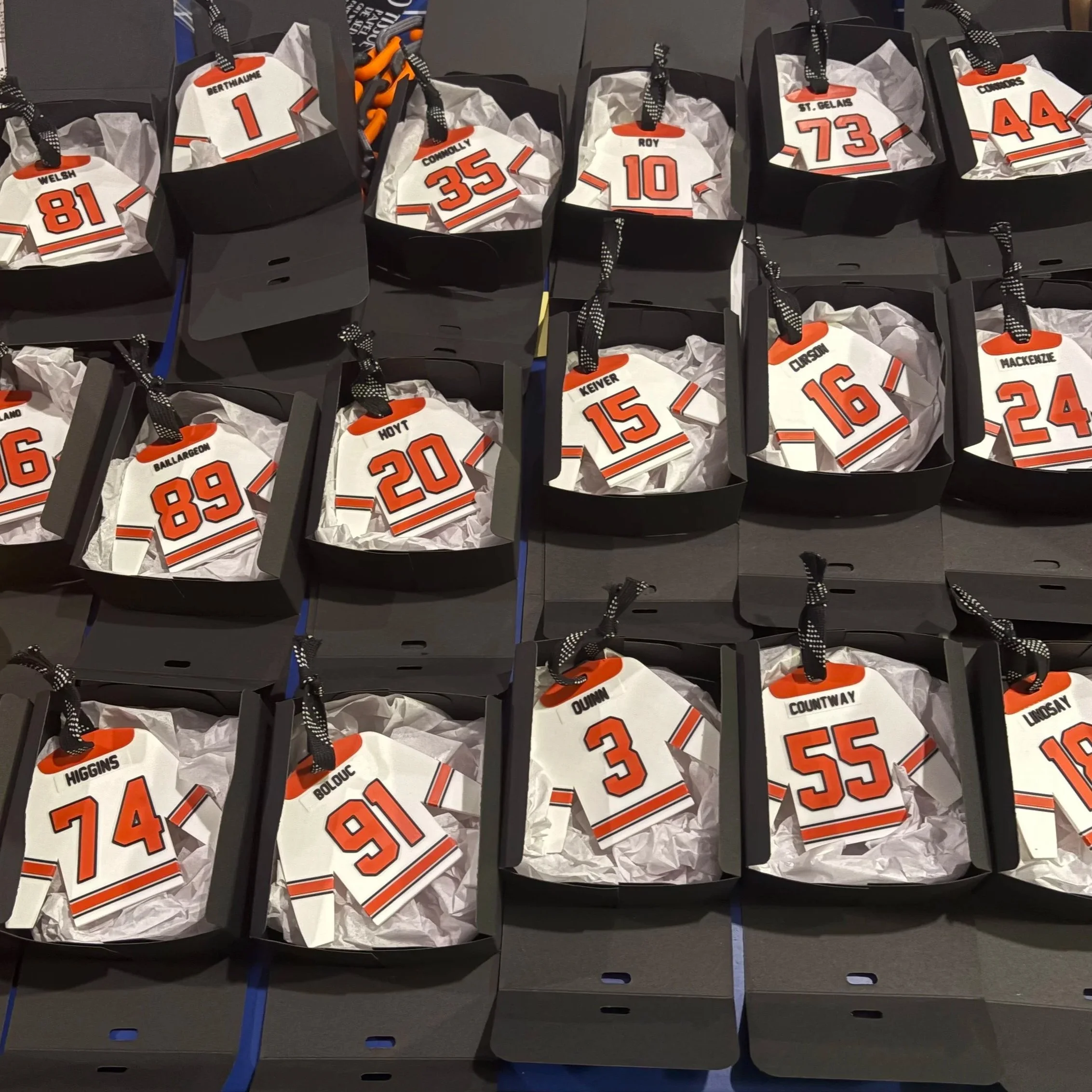 Custom Jersey ornaments for Truro BearCats Junior A Hockey team