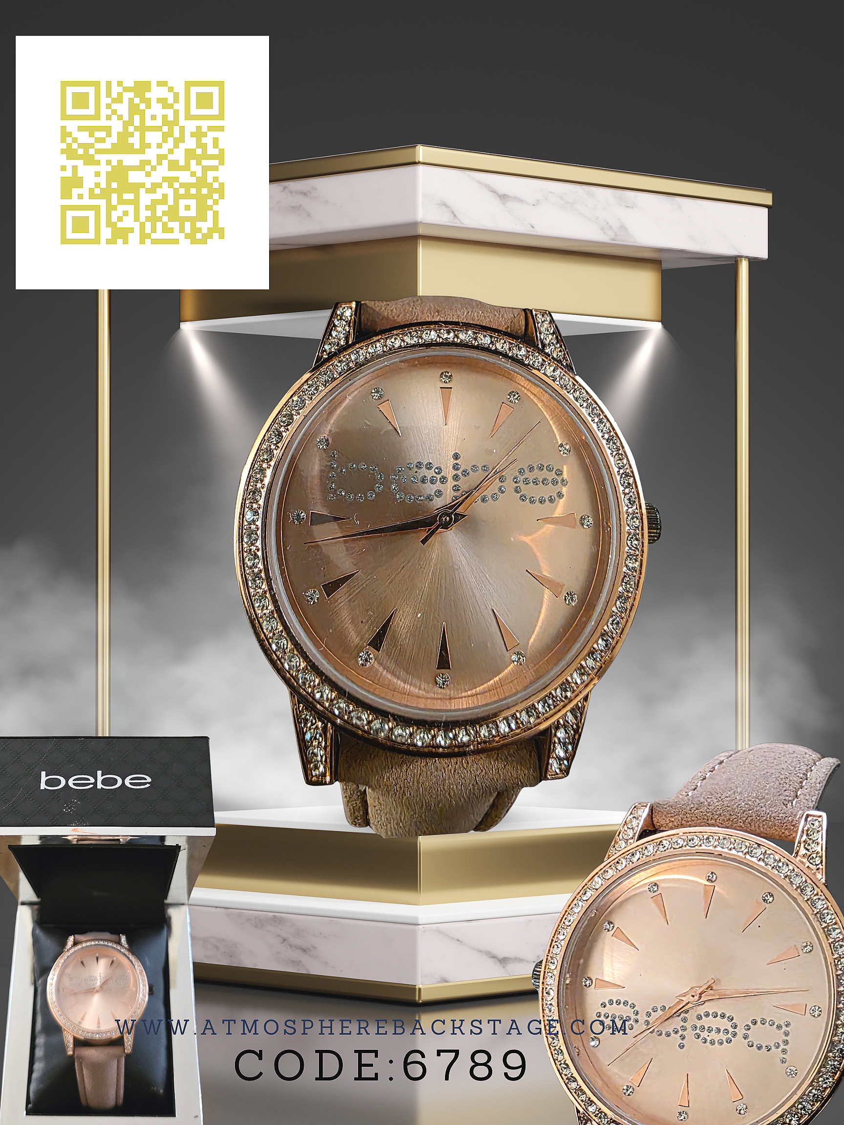 bebe women's wristwatch (pink) N40,000.00 Compare: $59 save:  N41,007.00