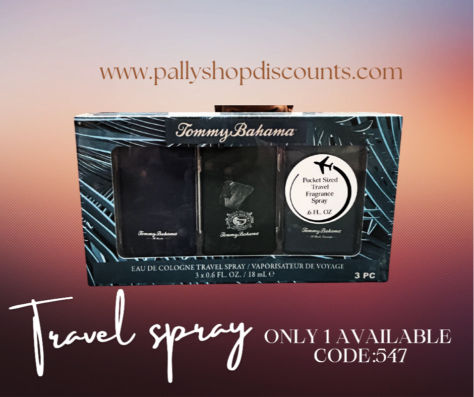 SOLD: Tommy Bahama Travel Spray / N15,000.00 Comparable Value $20 Save: N12,700.00 Also available: www.pallyshopdiscounts.com