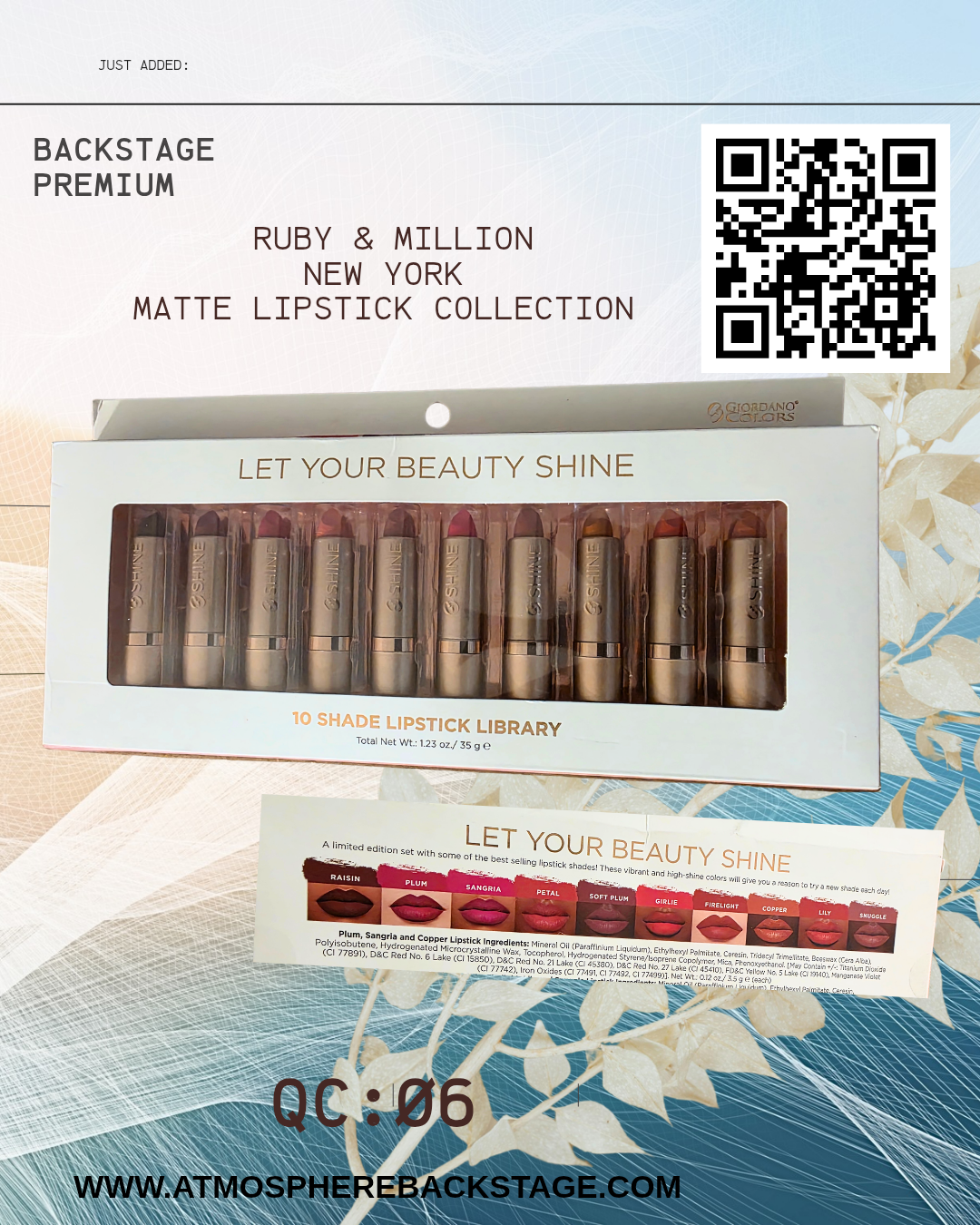 GIORDANO COLORS 10 SHADE LIPSTICK SET N15,000.00 Comparable Value $18 save: N10,290.00