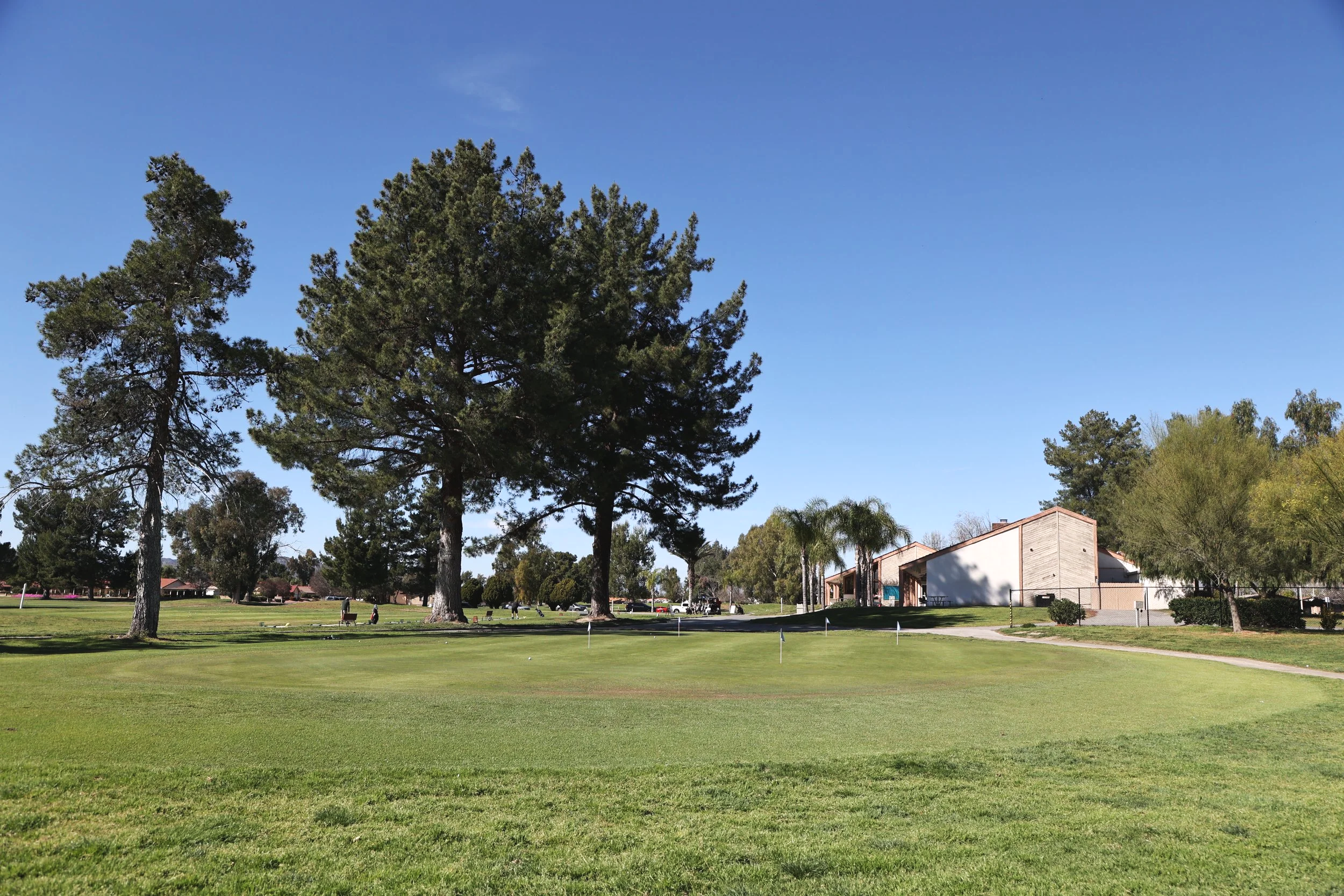 Seven Hills Golf Club practice green in Hemet, Ca.